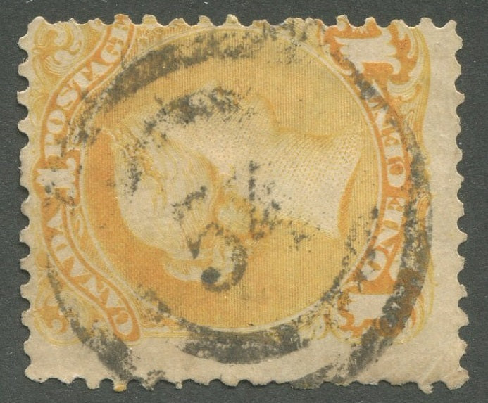 0023CA2002 - Canada #23, 2-Ring Numeral Cancel &#39;54&#39;