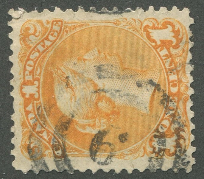 0023CA2002 - Canada #23, 2-Ring Numeral Cancel &#39;6&#39;