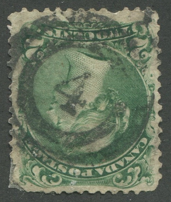 0024CA2002 - Canada #24, 2-Ring Numeral Cancel &#39;4&#39;