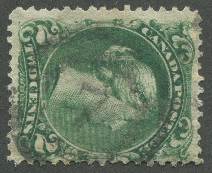 0024CA2002 - Canada #24b, 2-Ring Numeral Cancel &#39;7&#39;