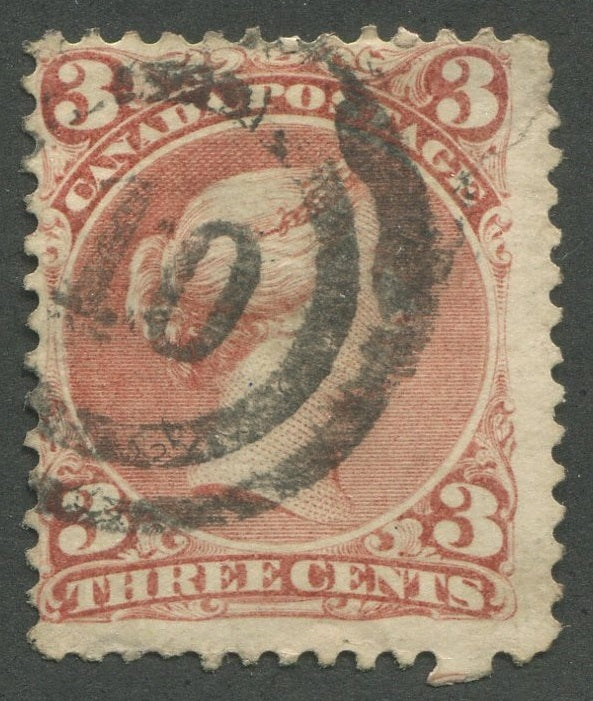 0025CA2002 - Canada #25, 2-Ring Numeral Cancel &#39;10&#39;
