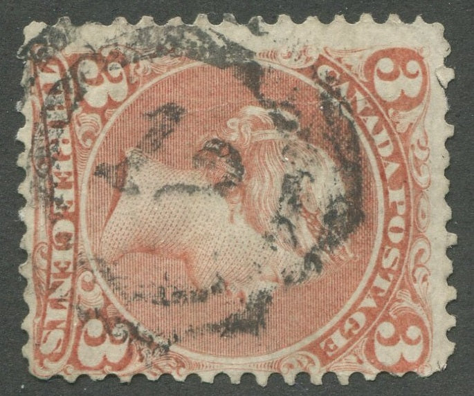 0025CA2002 - Canada #25, 2-Ring Numeral Cancel &#39;12&#39;