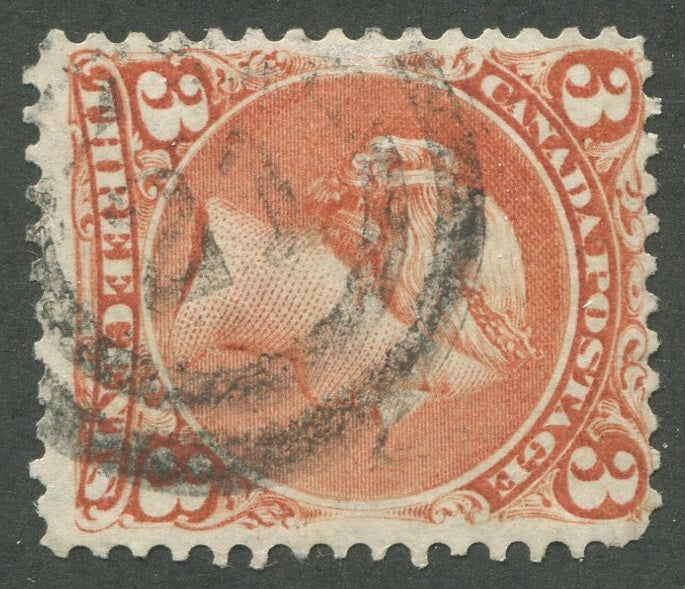 0025CA2002 - Canada #25, 2-Ring Numeral Cancel &#39;21&#39;