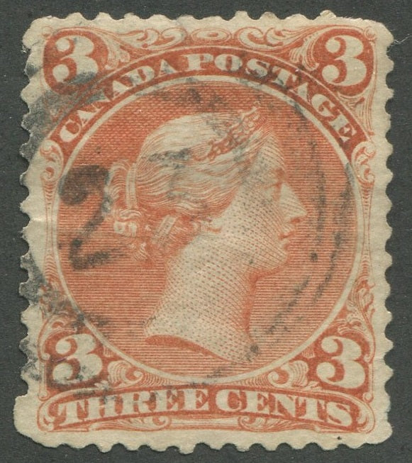 0025CA2002 - Canada #25, 2-Ring Numeral Cancel &#39;23&#39;