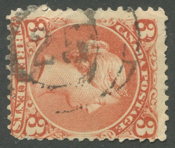 0025CA2002 - Canada #25, 2-Ring Numeral Cancel &#39;25&#39;