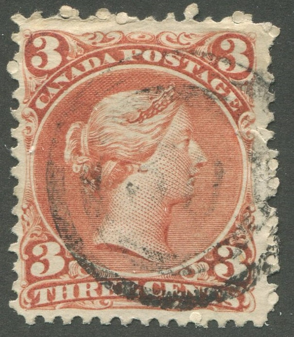 0025CA2002 - Canada #25, 2-Ring Numeral Cancel &#39;30&#39;