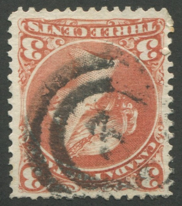 0025CA2002 - Canada #25, 2-Ring Numeral Cancel &#39;3&#39;