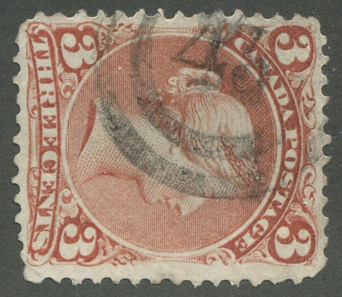 0025CA2002 - Canada #25, 2-Ring Numeral Cancel &#39;43&#39;