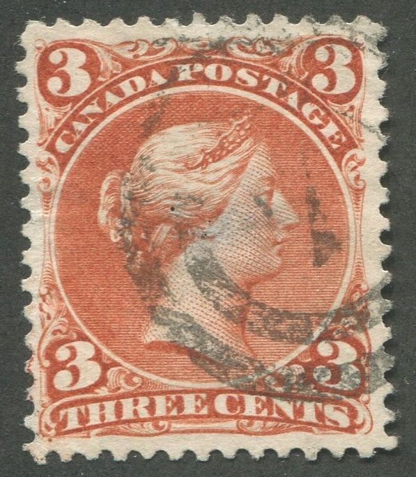 0025CA2002 - Canada #25, 2-Ring Numeral Cancel &#39;7&#39;