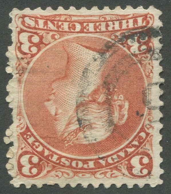 0025CA2002 - Canada #25, 2-Ring Numeral Cancel &#39;9&#39;