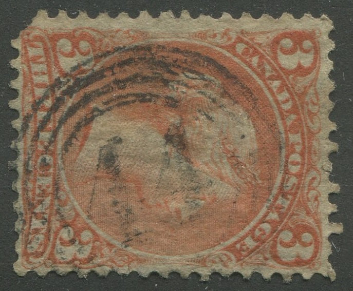 0025CA2207 - Canada #25b, 4-Ring Numeral Cancel &#39;44&#39;