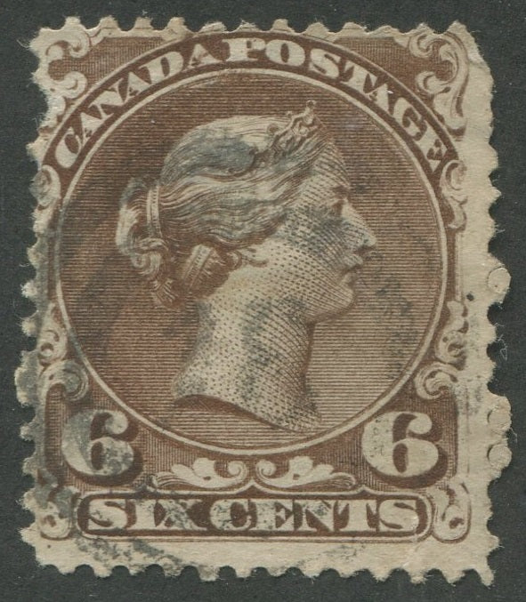 0027CA2301 - Canada #27, 2-Ring Numeral Cancel &#39;18&#39;