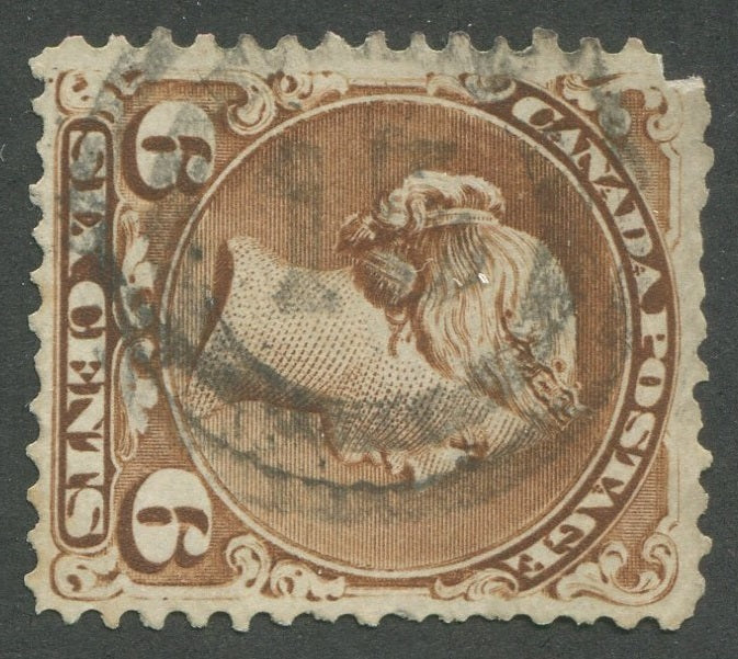 0027CA2002 - Canada #27, 2-Ring Numeral Cancel &#39;15&#39;