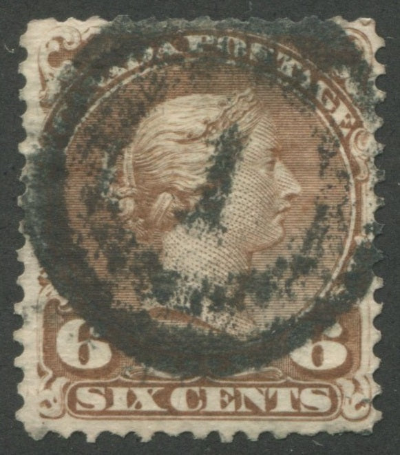 0027CA2002 - Canada #27, 2-Ring Numeral Cancel &#39;1&#39;