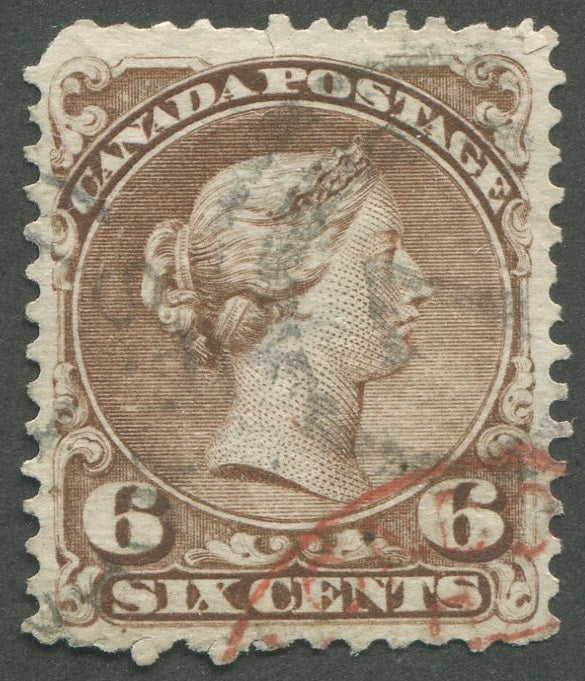 0027CA2002 - Canada #27, 2-Ring Numeral Cancel &#39;7&#39;