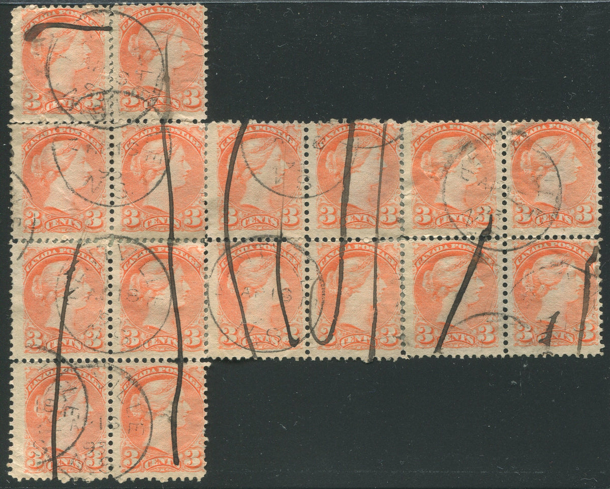 0041CA1910 - Canada #41, Block of 16