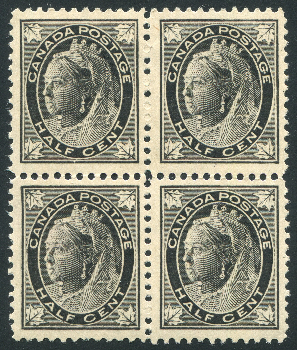 0066CA1901 - Canada #66i - Mint, Major Re-Entry Block of 4