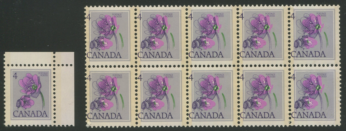 0709CA2211 - Canada #709 Mint Block of 10, Colour Shift