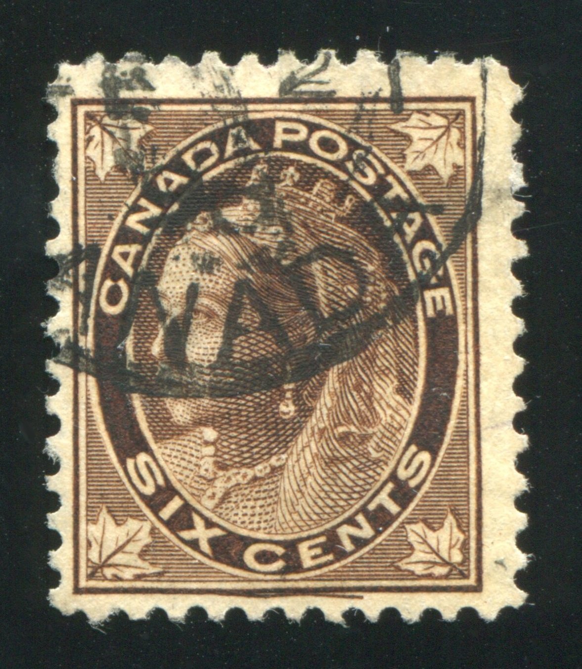 0071CA1708 - Canada #71i - Used, Engraver&#39;s Slip at Bottom Variety