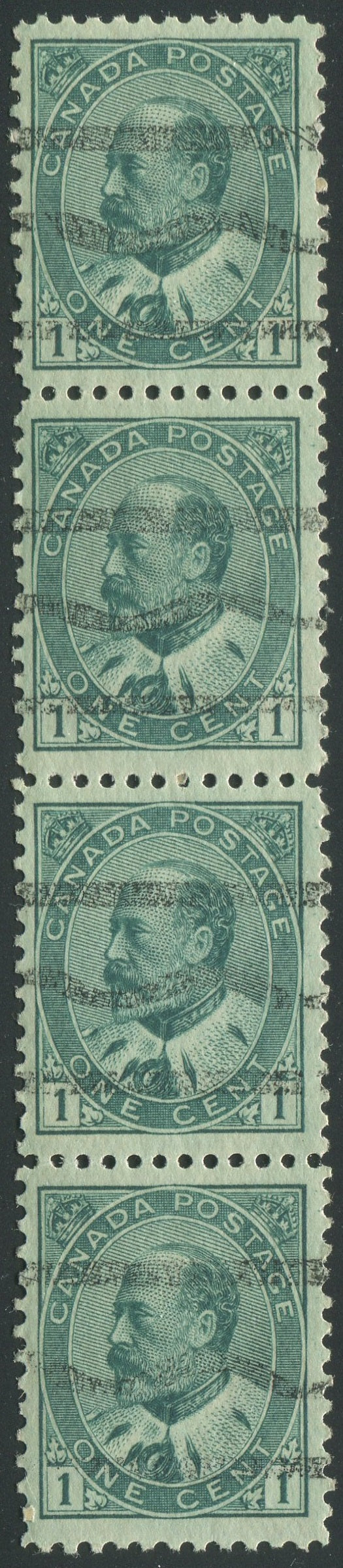 0089CA1810 - Canada #89xxxi - Mint Experimental Coil Strip of 4