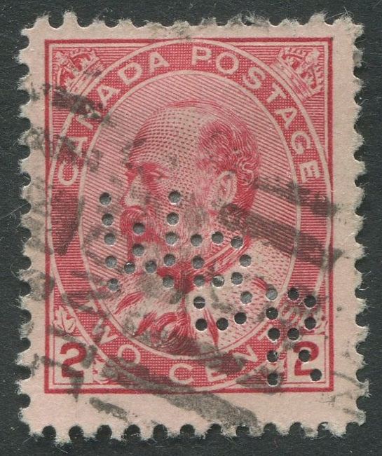 0090CA2301 - Canada #90 Perfin