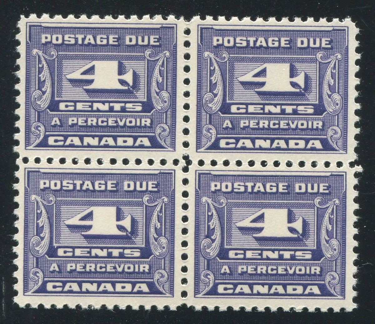 0129CA1710 - Canada J13 - Mint Block of 4