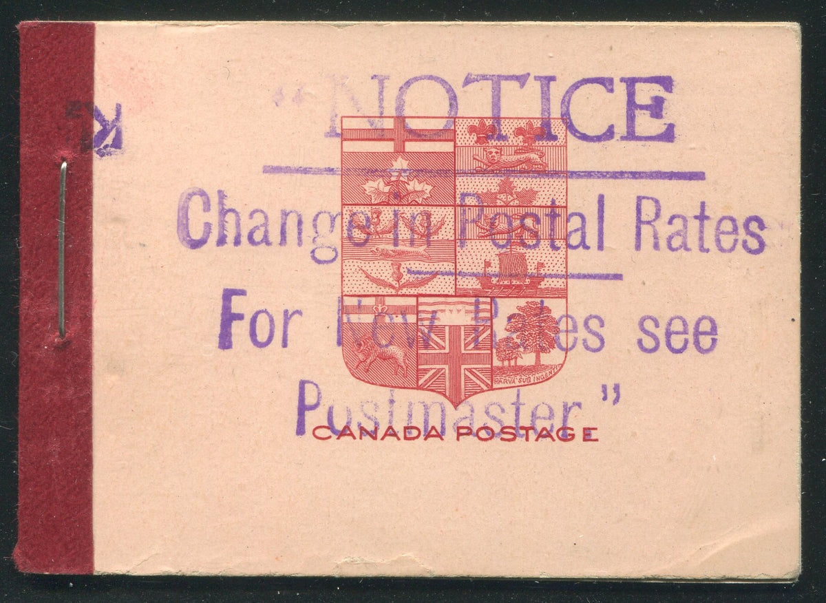 0106CA1912 - Canada BK5f - Complete Booklet