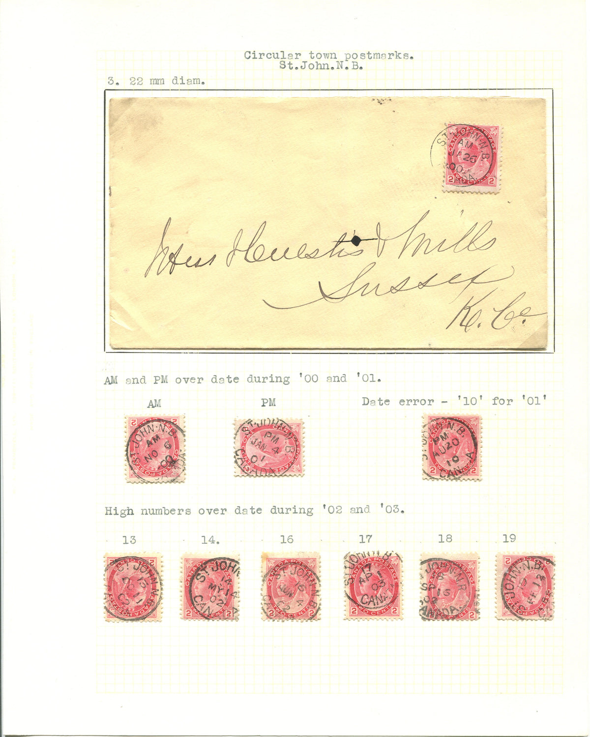 0067CA1909 - Leaf &amp; Numeral Cancel Collection