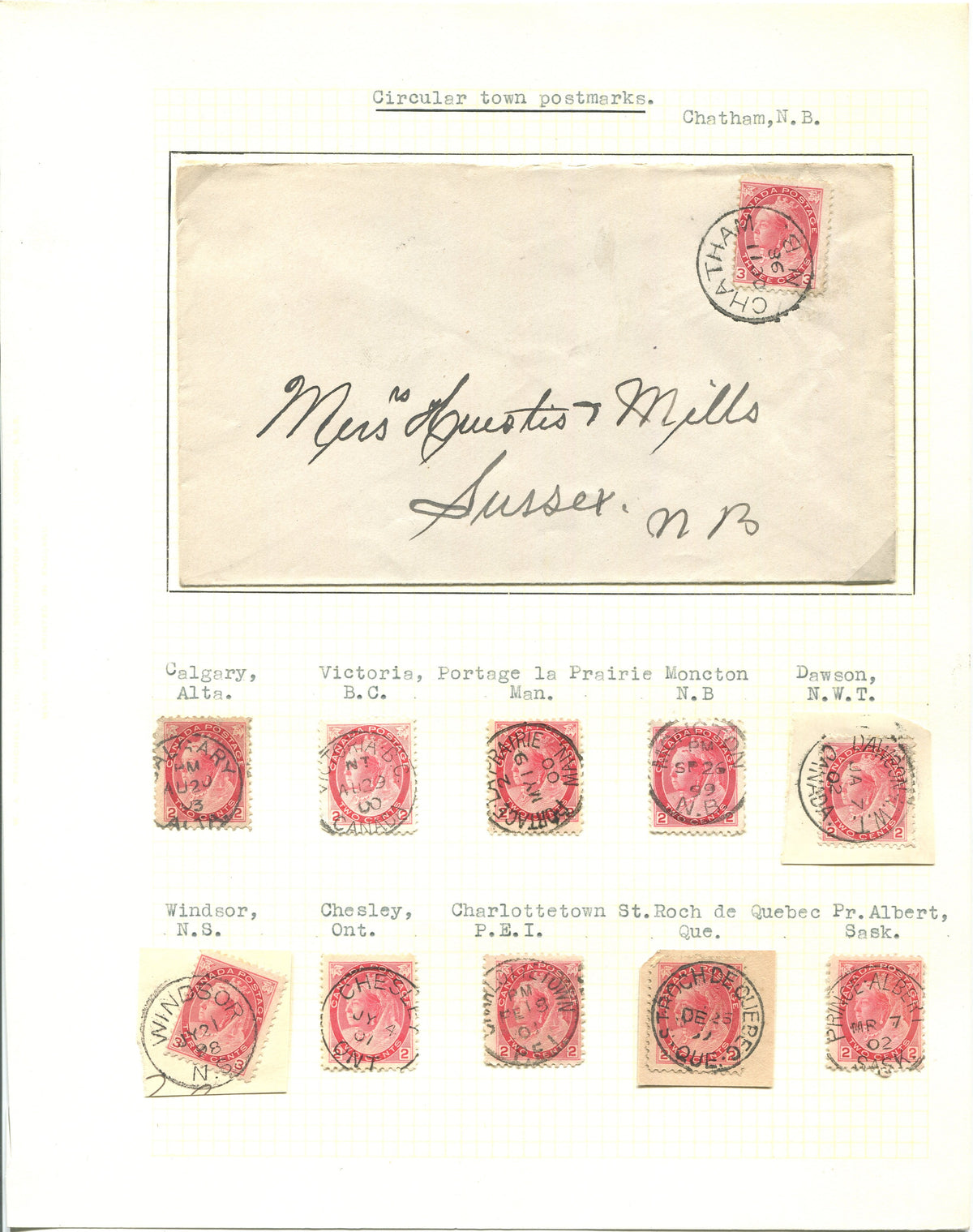 0067CA1909 - Leaf &amp; Numeral Cancel Collection