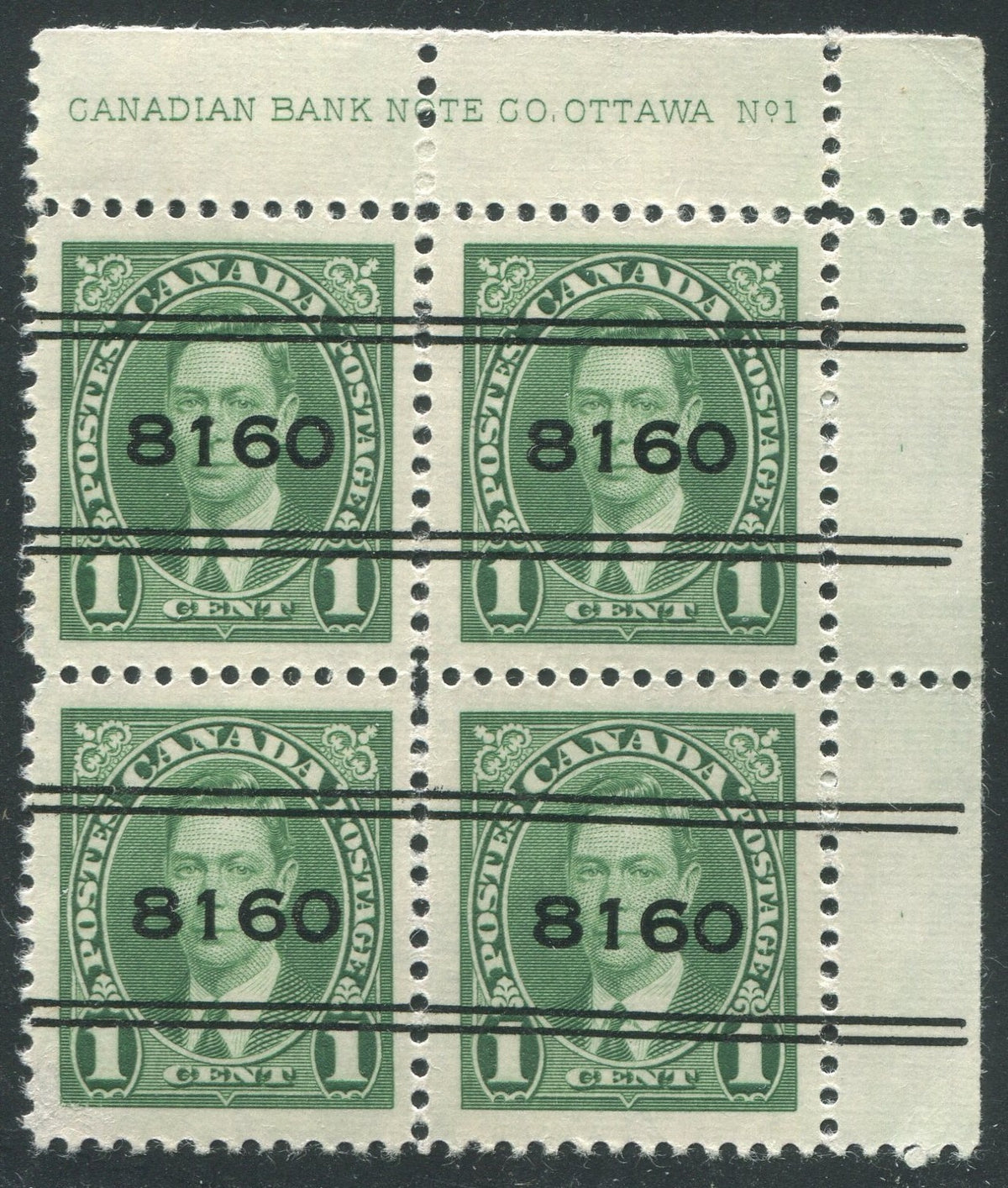 CALG004231 - CALGARY 4-231 Precancel Plate Block