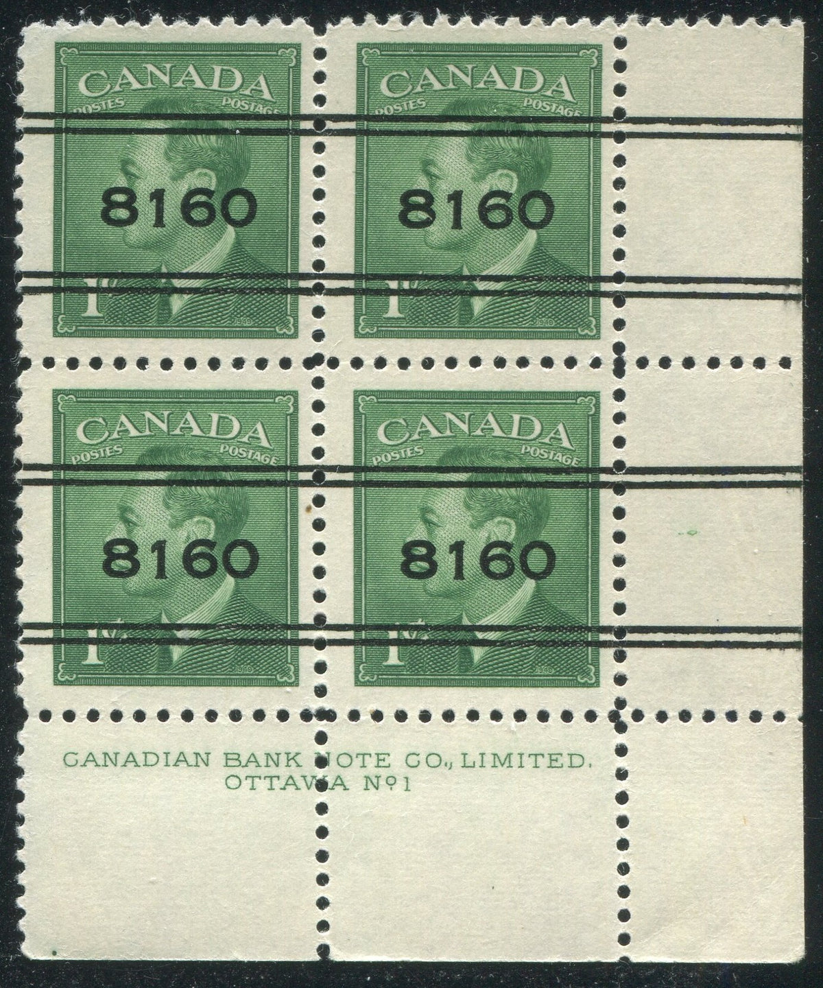 CALG004284 - CALGARY 4-284 Precancel Plate Block