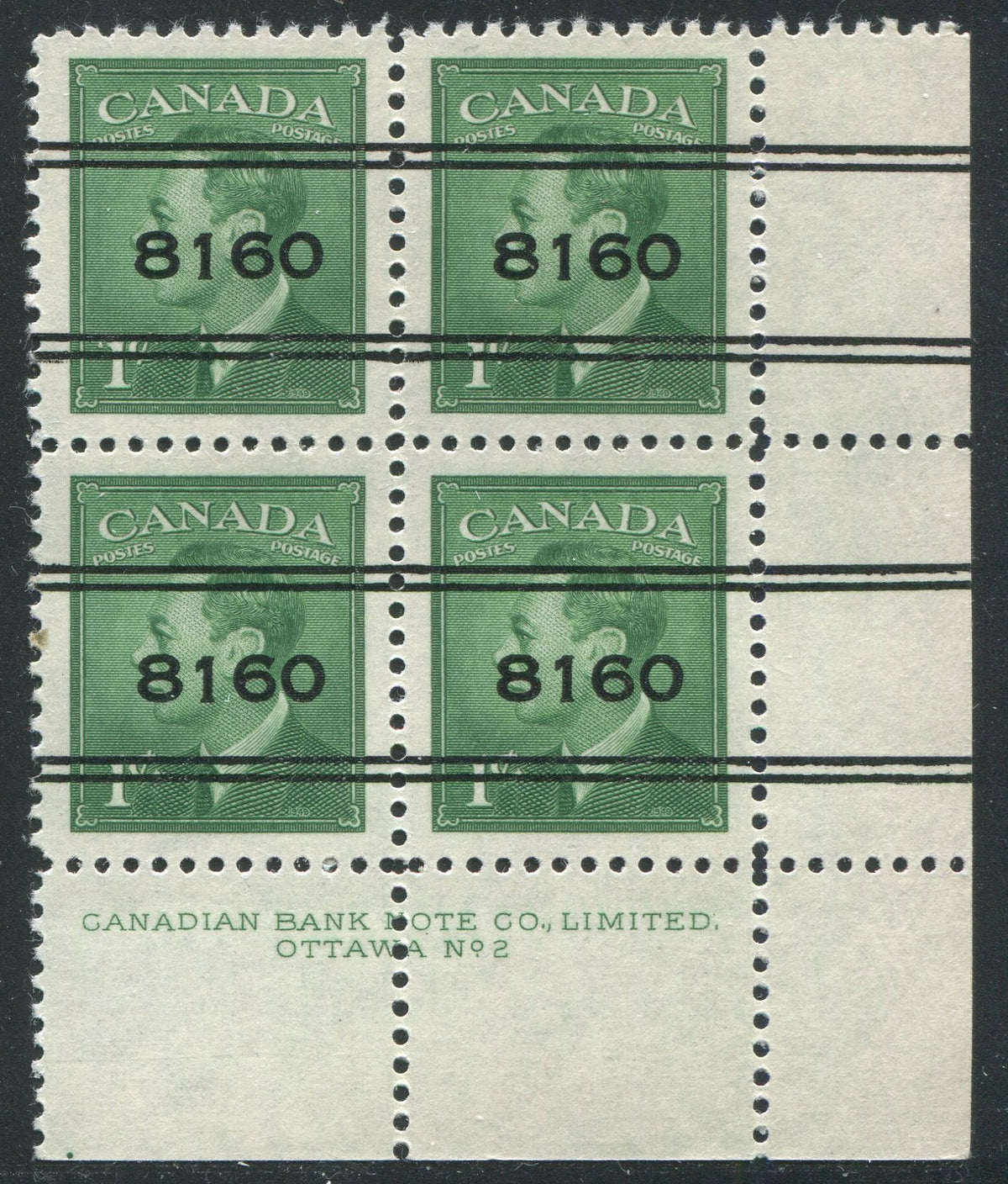 CALG004284 - CALGARY 4-284 Precancel Plate Block