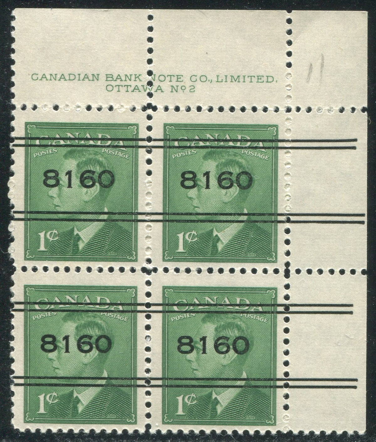 CALG004284 - CALGARY 4-284 Precancel Plate Block