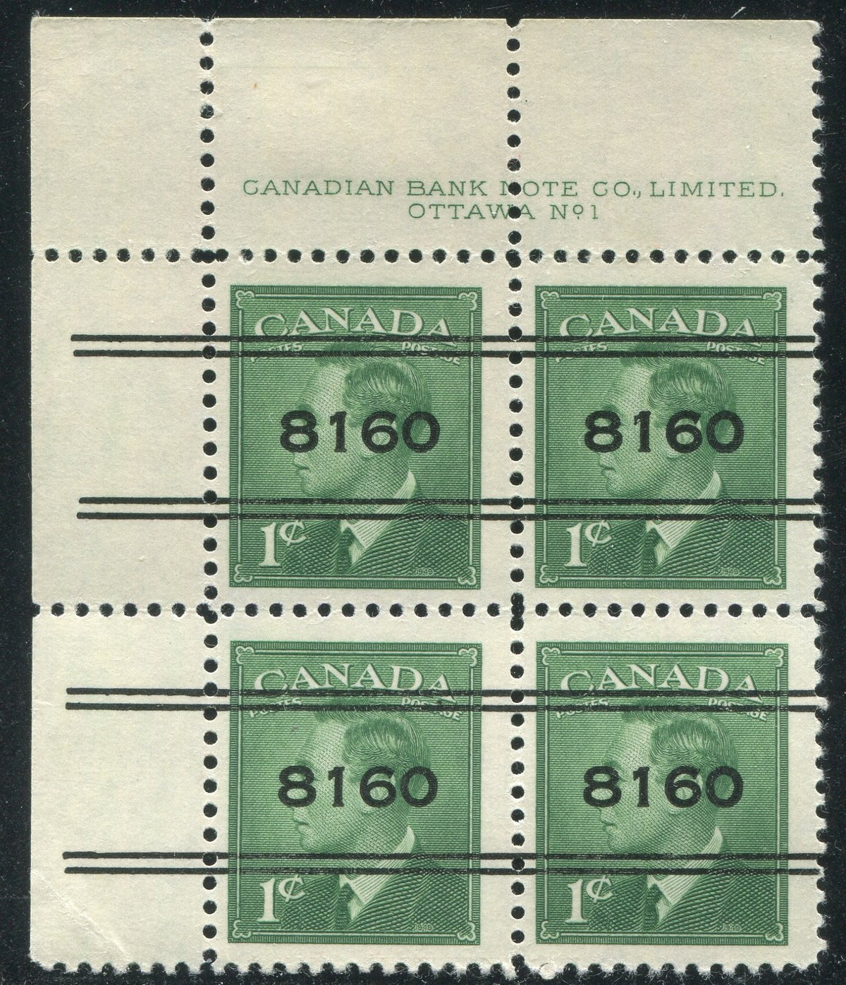 CALG004284 - CALGARY 4-284 Precancel Plate Block