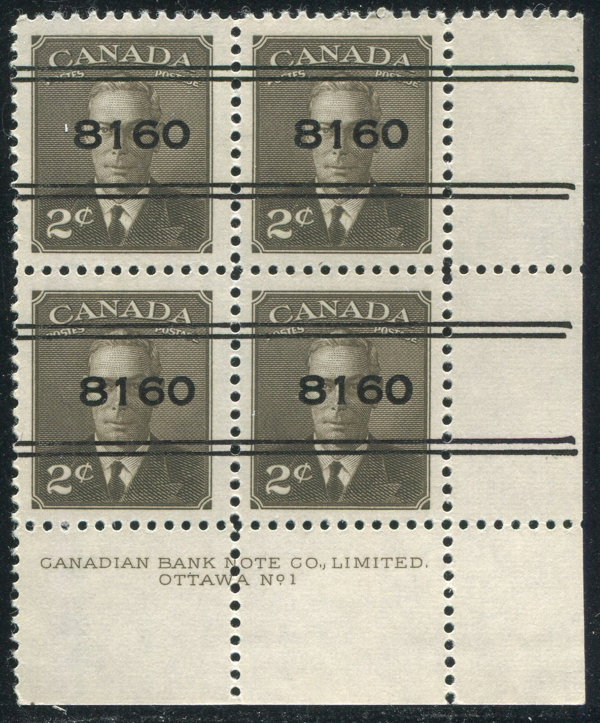 CALG004285 - CALGARY 4-285 Precancel Plate Block