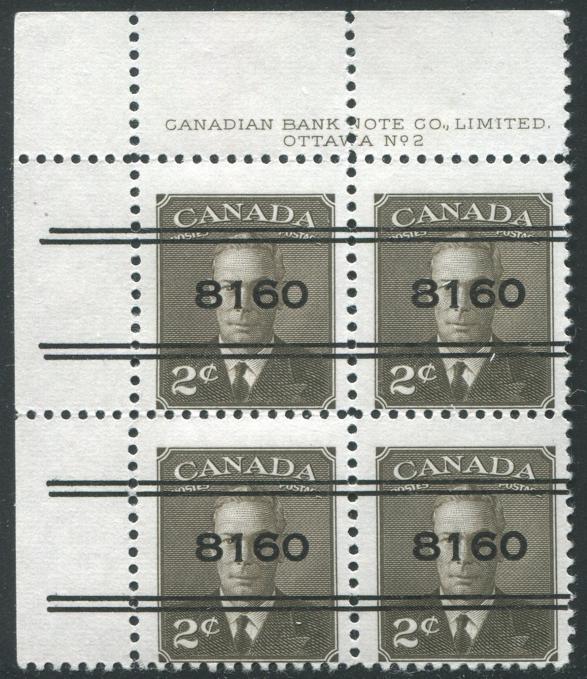 CALG004285 - CALGARY 4-285 Precancel Plate Block