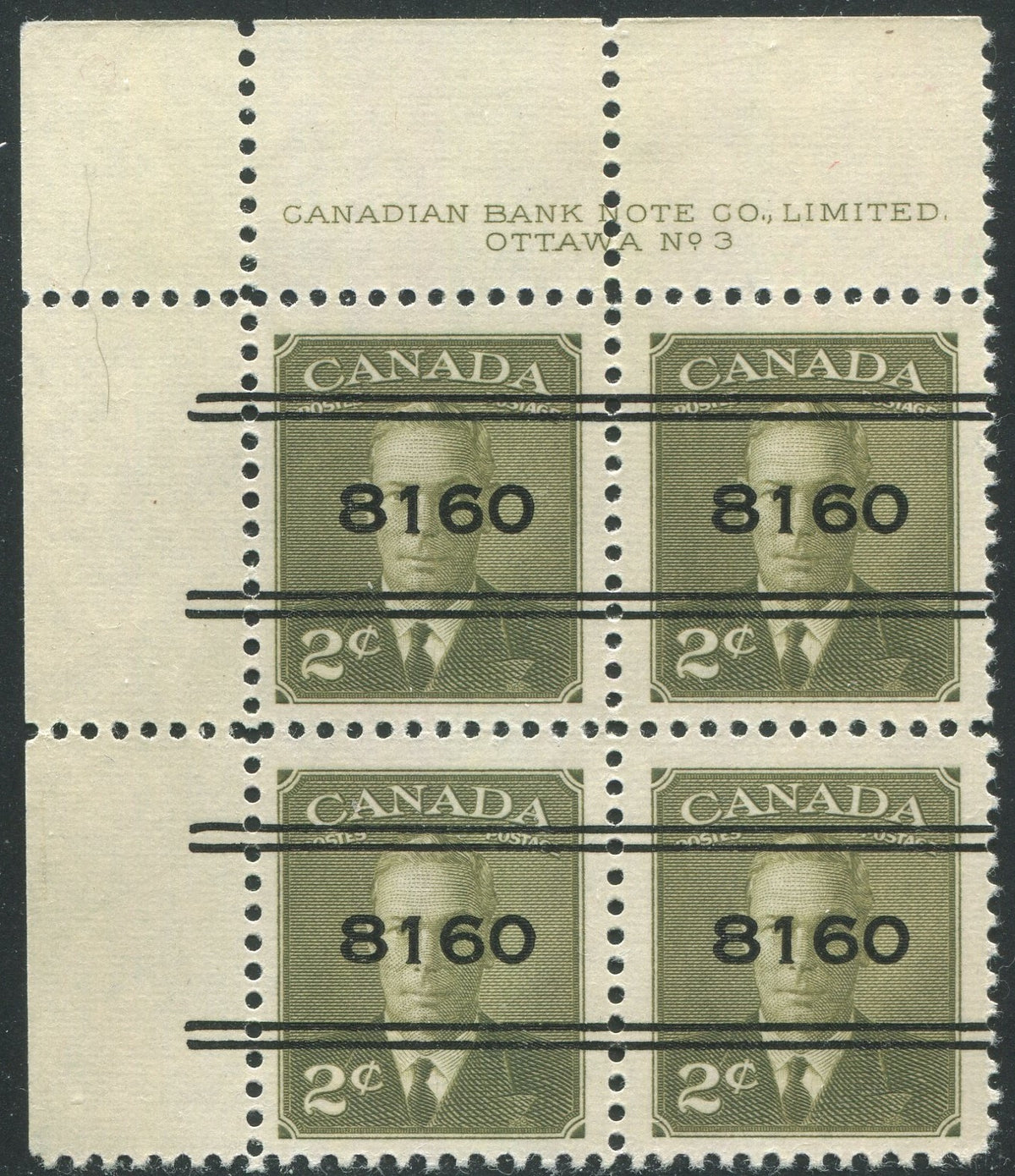 CALG004305 - CALGARY 4-305 Precancel Plate Block