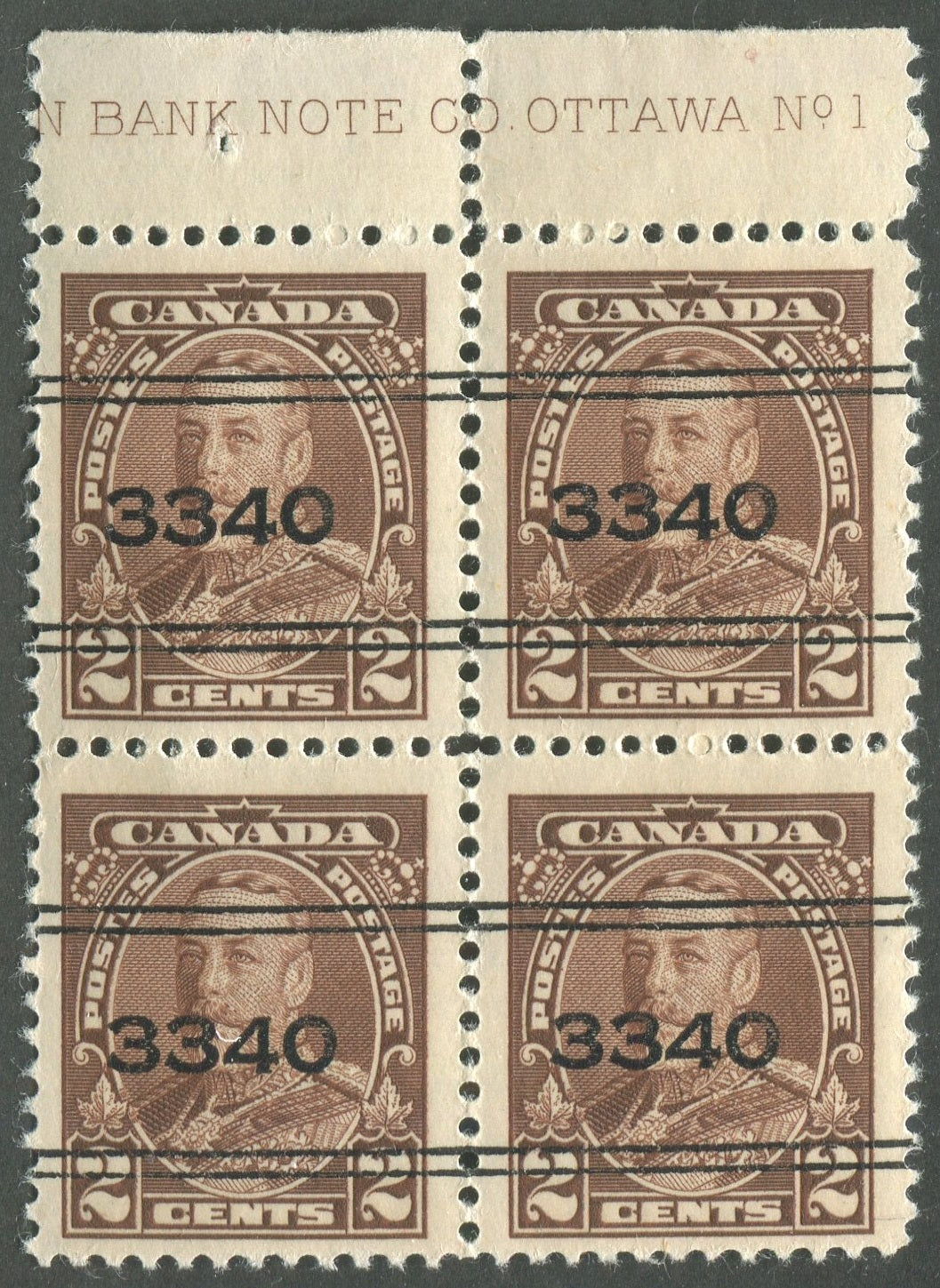 KING003218 - KINGSTON 3-218 Precancel Plate Block