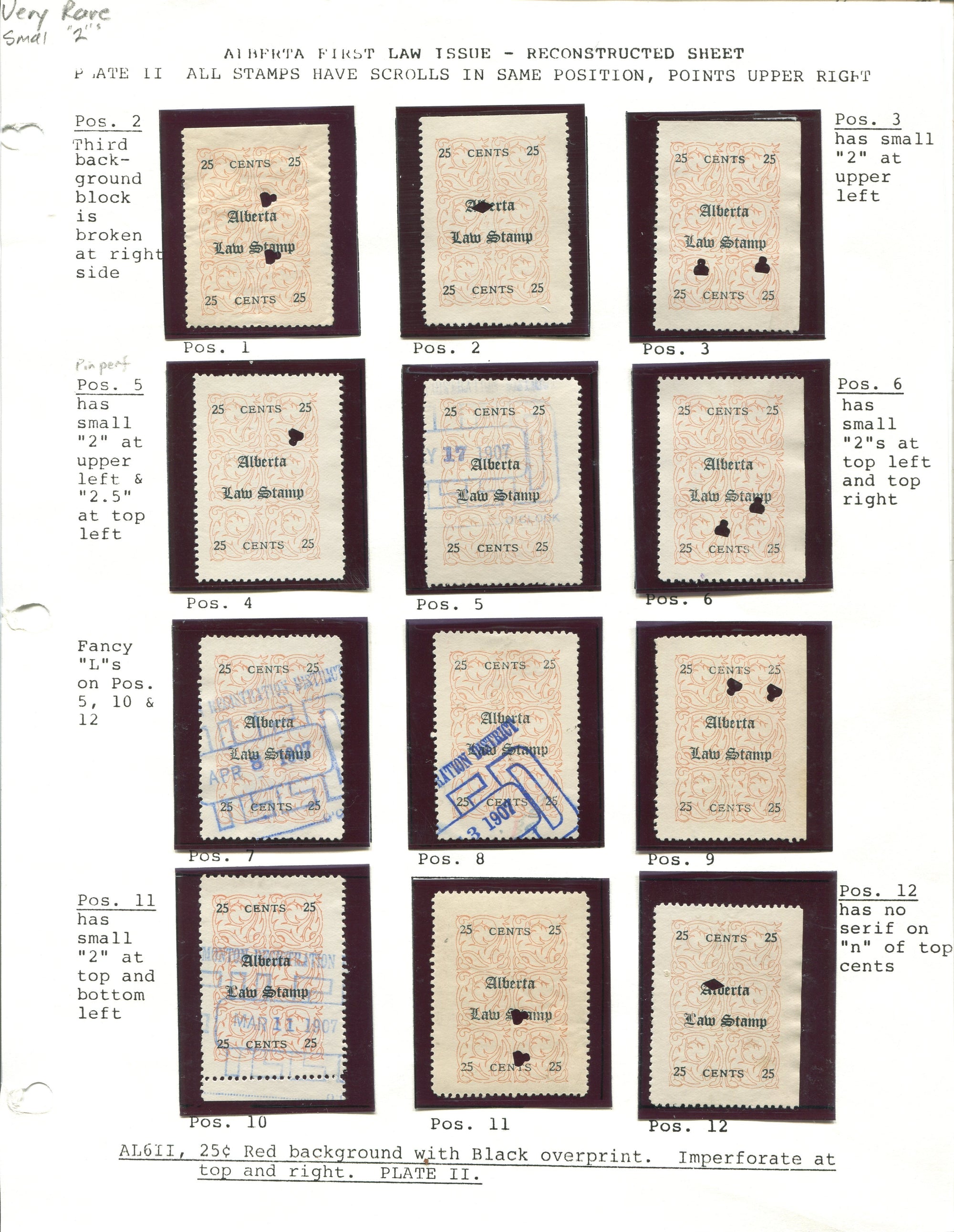 0006AL1709 - AL6 - Used Reconstructed Sheet - Deveney Stamps Ltd. Canadian Stamps