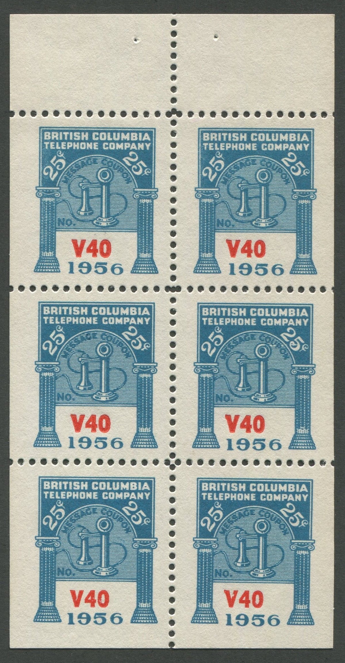 0277BC1708 - BCT179 - Mint Booklet Pane, Watermarked