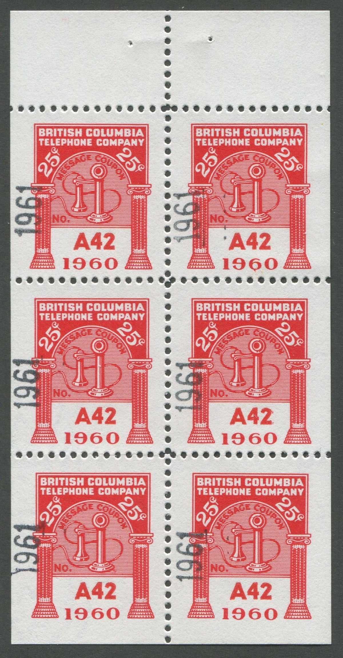 0292BC1708 - BCT194 - Mint Booklet Pane, Watermarked