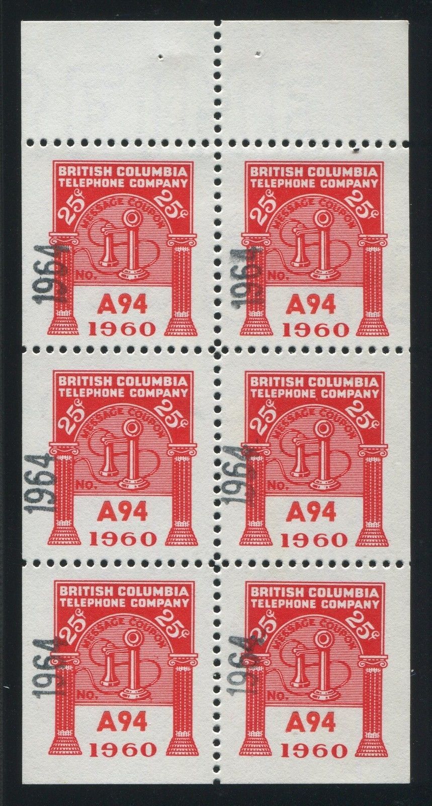 0301BC1709 - BCT203 - Mint Booklet Pane, Watermarked