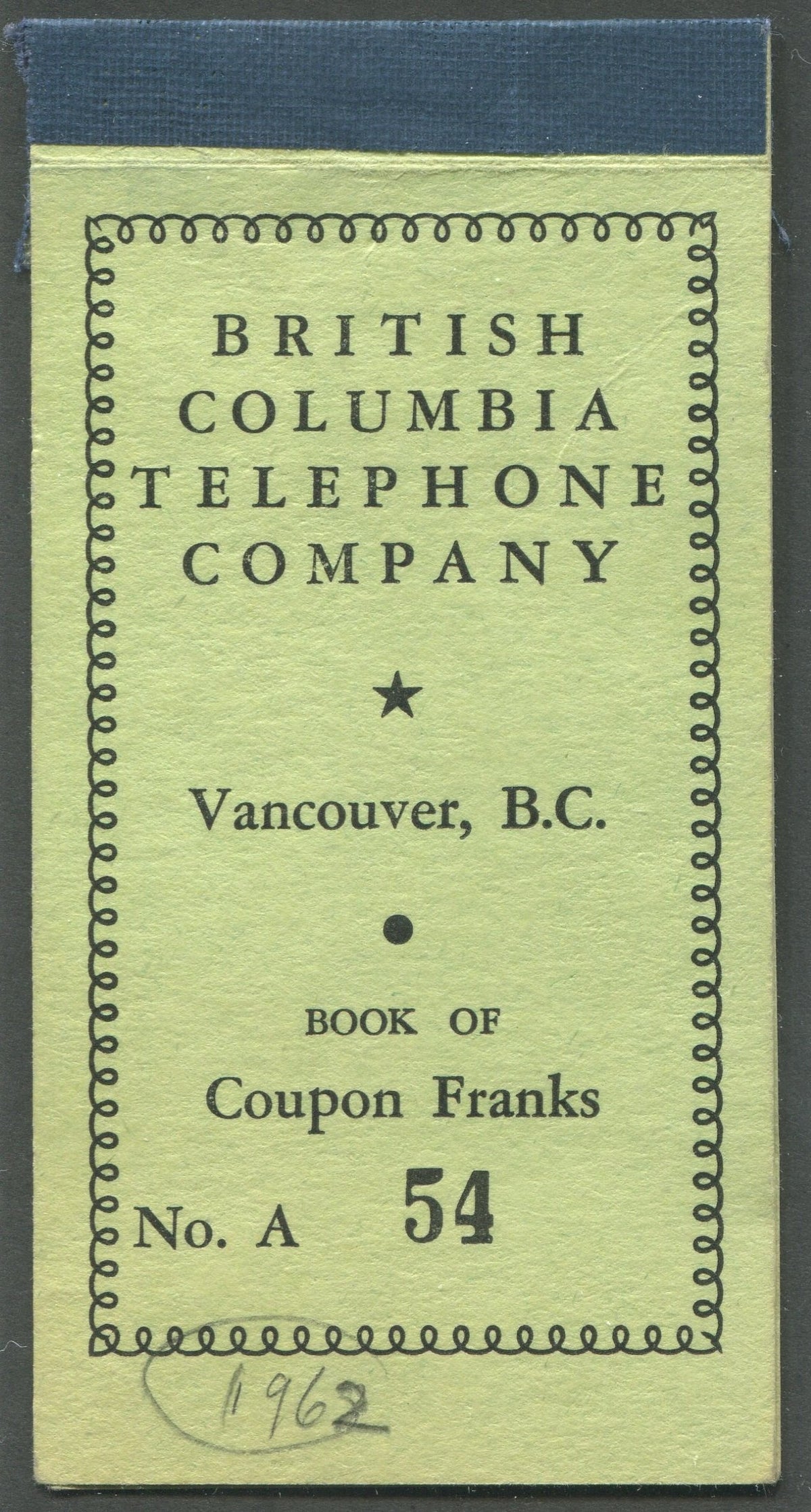 0294BC1708 - BCT196, BCT197, BCT198 - 1962 Booklet