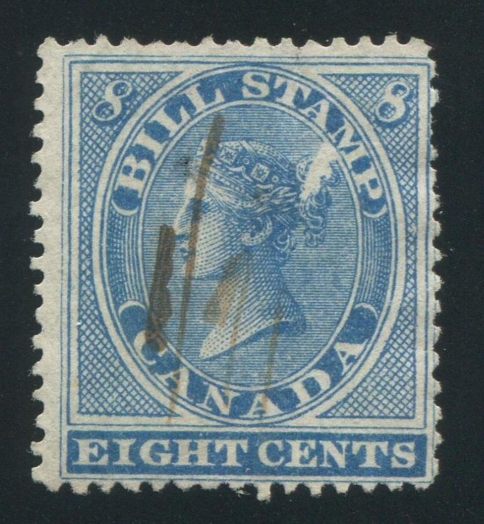 0008FB1709 - FB8a - Used 'Feather in Bun' Variety - Deveney Stamps Ltd. Canadian Stamps