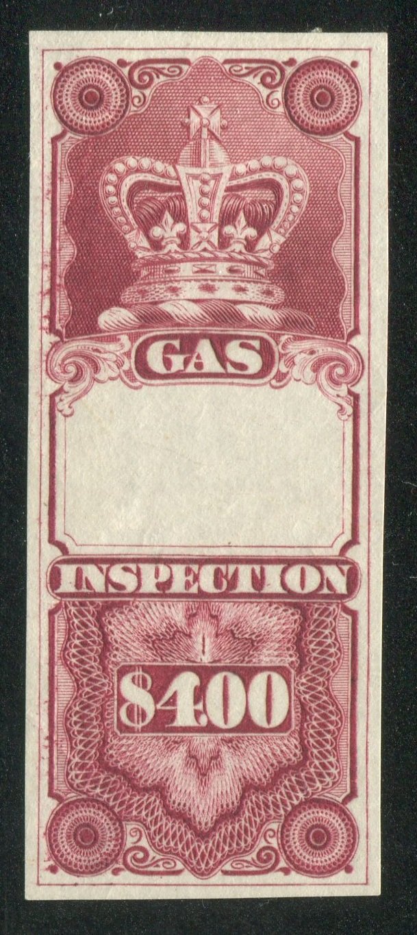 0007FG1709 - Gas Inspection $4 Trial Colour Proof - Deveney Stamps Ltd. Canadian Stamps