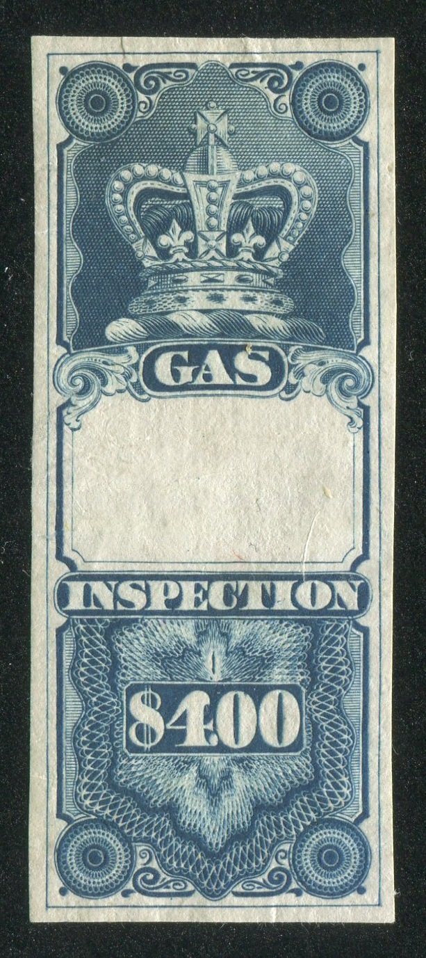 0007FG1709 - Gas Inspection $4 Trial Colour Proof - Deveney Stamps Ltd. Canadian Stamps