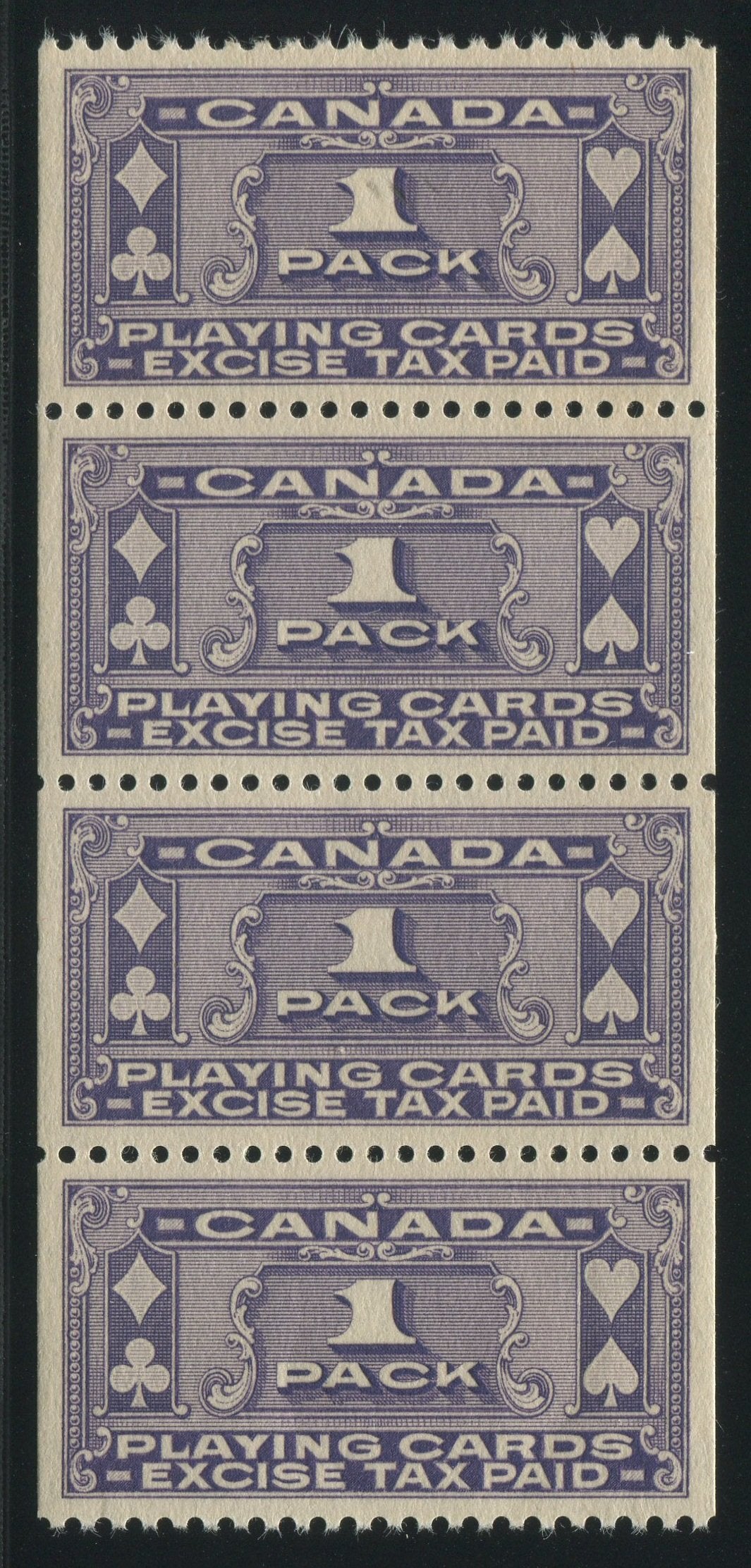 0003PC1708 - FPC1a - Mint Coil Strip of 4 - Deveney Stamps Ltd. Canadian Stamps