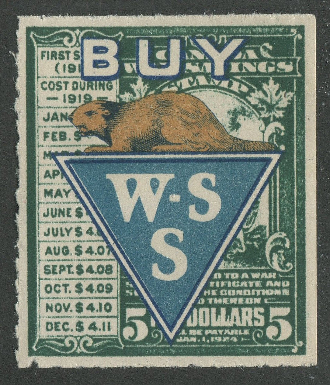 0002WS1707 - FWS2 - Mint Label - Deveney Stamps Ltd. Canadian Stamps
