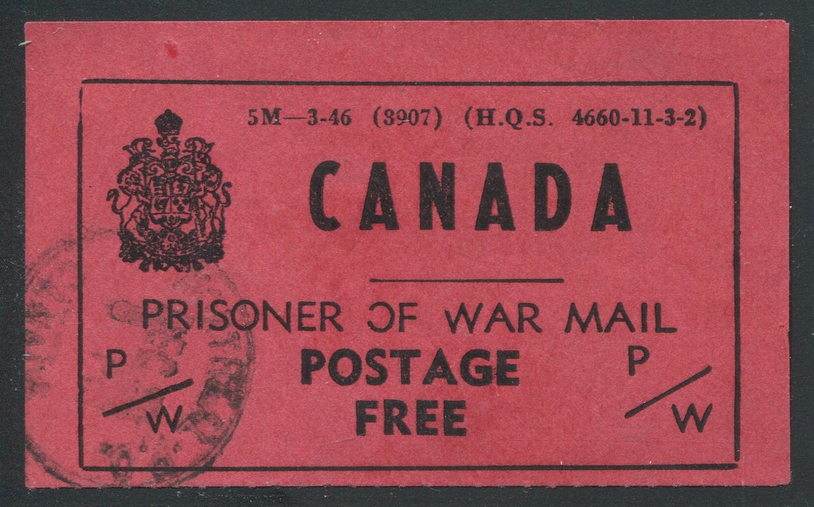 0006PW1710 - PWF6 - Used - Deveney Stamps Ltd. Canadian Stamps