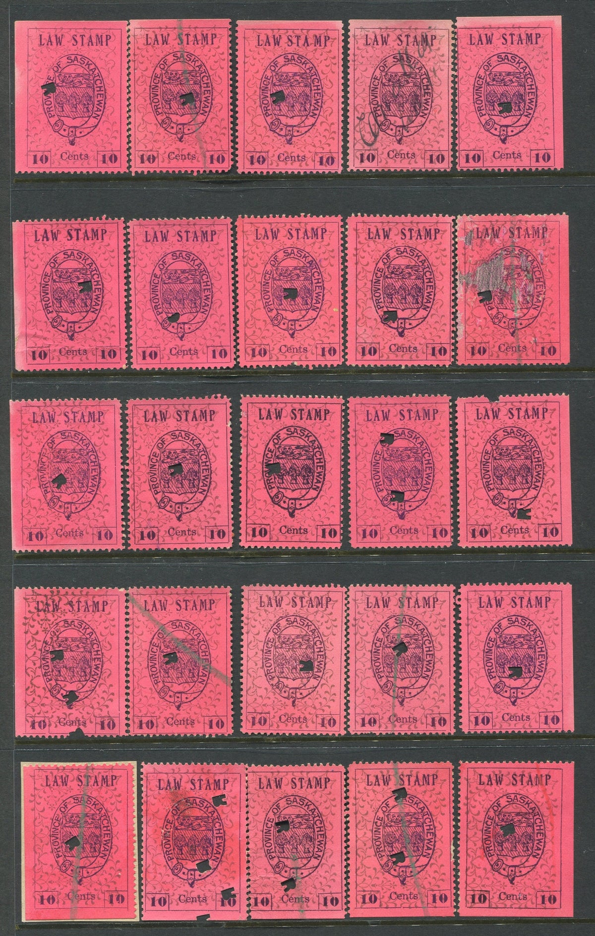 0002SL1709 - SL2 - Used Reconstructed Sheet - Deveney Stamps Ltd. Canadian Stamps
